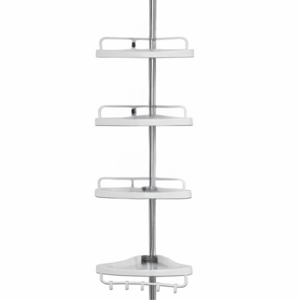 Raft telescopic pentru duș DELMO, 92-306 cm, alb