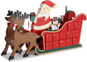 Calendar de Advent NIKOLAS, 52x31x13cm, multicolor