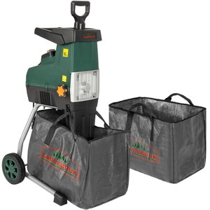 Tocător de grădină DIOX + 2x sac de 60 l, 3100W negru/verde