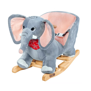 Jucărie balansoar elefant VICTOR cu centură de siguranță, gri
