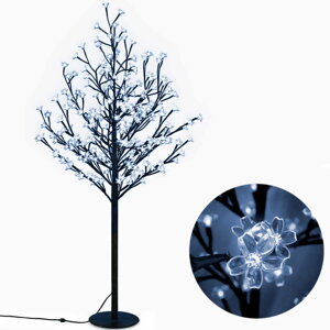 Copac luminos CIREȘ pentru interior și exterior, 180cm, albastru