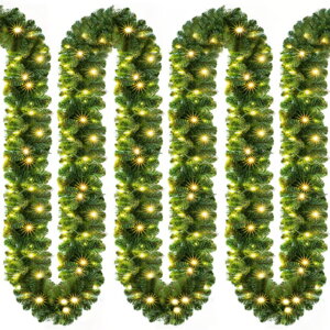Ghirlandă de Crăciun ANDREA cu iluminare, 10m, verde  