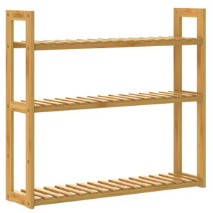 Raft de bambus pentru perete KAREN, 3 niveluri, 60x15x54cm, maro  