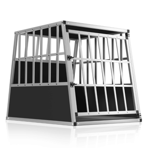 Cușcă de transport pentru câini BRUNO, 66x90x72cm, argintiu/negru