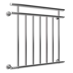 Balustradă franceză pentru fereastră ZOE, 100x90cm, argintiu
