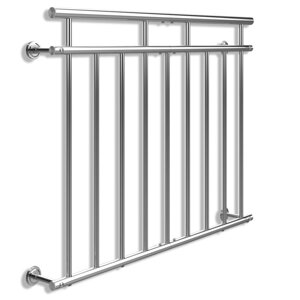 Balustradă franceză pentru fereastră ZOE, 128x90cm, argintiu
