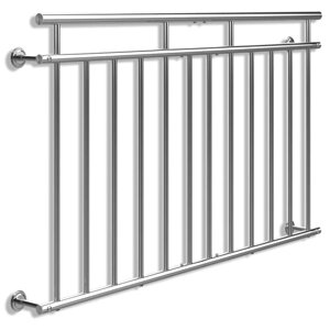 Balustradă franceză pentru fereastră ZOE, 156x90cm, argintiu