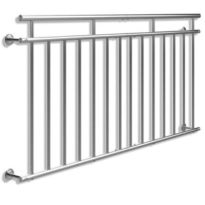 Balustradă franceză pentru fereastră ZOE, 184x90cm, argintiu