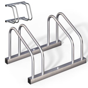 Suport pentru 2 biciclete BIKE, 48x32x27cm, argintiu