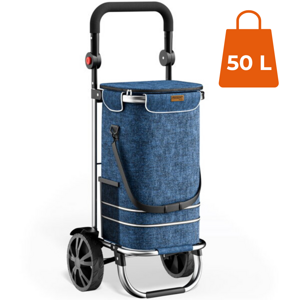 Geantă de cumpărături pe roți EASY, 50L, albastru