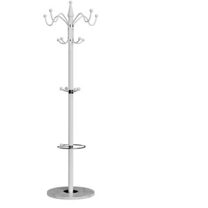 Cuier de podea TENZY cu bază din marmură, 37x173cm, alb