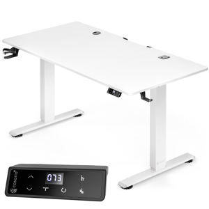 Birou de birou reglabil pe înălțime FLEXI, 140x60x72–117cm, alb