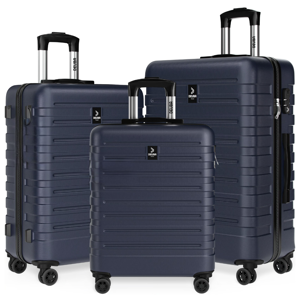 Set de valize rigide NEW YORK, 3 piese, ABS, albastru închis