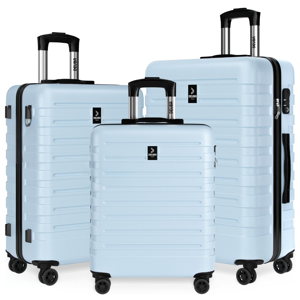 Set de valize rigide NEW YORK, 3 piese, ABS, albastru deschis