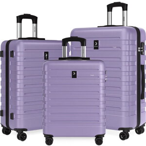 Set de valize rigide NEW YORK, 3 piese, ABS, mov deschis