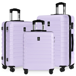 Set de valize rigide NEW YORK, 3 piese, ABS, mov deschis