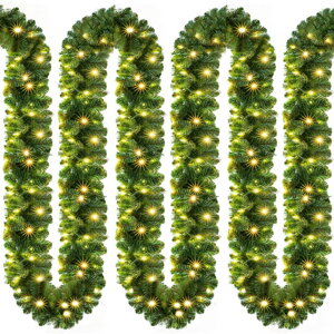 Ghirlandă de Crăciun ANDREA cu iluminare, 5m, verde  