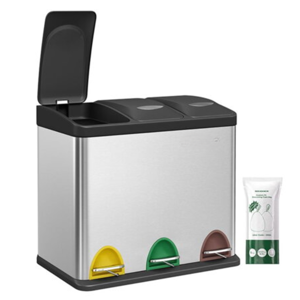Coș de reciclare SORT 24L (3x8L), oțel