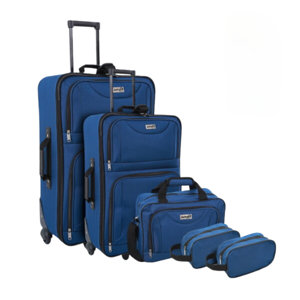 Set de valize de călătorie TRAVEL, 5 piese, albastru închis