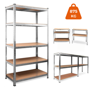 Raft cu capacitate mare HEAVY, max. 875kg, 90x40x180cm, argintiu