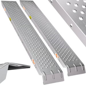 Rampe auto pentru urcare MARA, set 2 bucăți, 400kg, 150cm, argintie