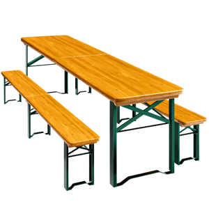 Set de masă pentru bere MAXI pliabil, 220cm, maro natural