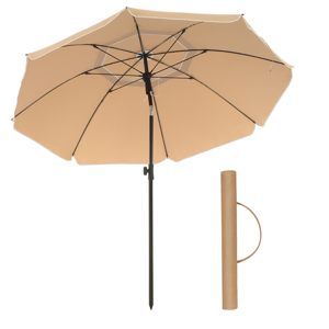 Umbrelă SOLARA, Ø160 cm, maro deschis (taupe)