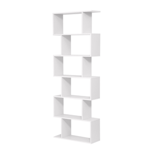 Raft/etajeră pentru cărți PRESTON, 70x24x190,5cm, alb