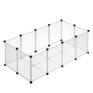 Țarc pentru animale mici din plastic transparent BEN, 125x63x42 cm, transparent
