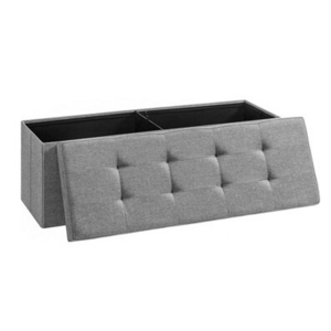 Taburet cu spațiu de depozitare OTO, 110x38x38cm, gri deschis