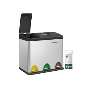 Coș de reciclare SORT 24L (3x8L), oțel