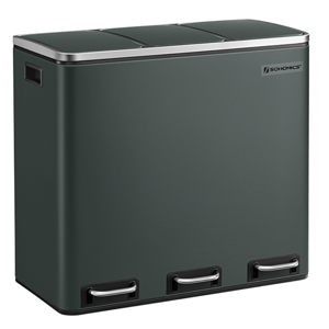 Coș de reciclare SORT 54 l (3×18 l), antracit/argintiu