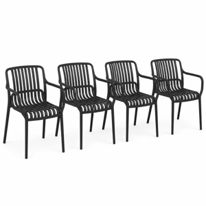 Scaun de grădină LUISE, set 4 buc., antracit
