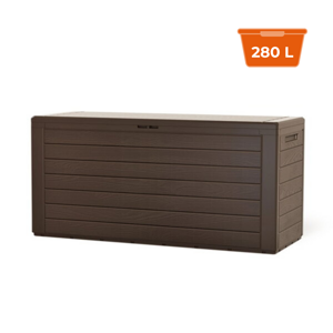 Cutie de depozitare WOODEBOX, 280L, 120x46x57cm, maro închis  