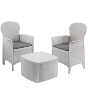 Set de grădină TREE, 3 piese, albă