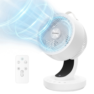 Ventilator de circulație FLOW cu telecomandă, alb