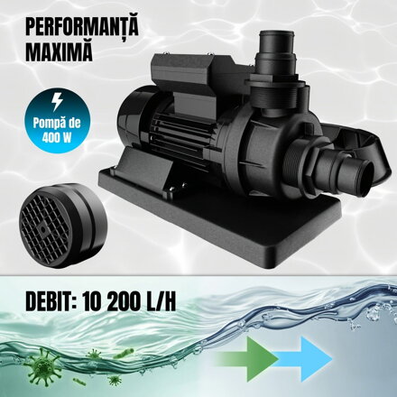 Sistem de filtrare cu nisip pentru piscină AQUA, 10 200 l/h, albastru