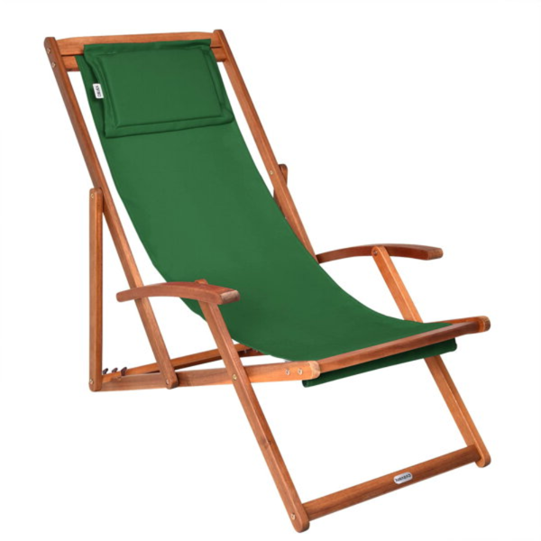 Șezlong de grădină SIENA, 65x87x102cm, verde  