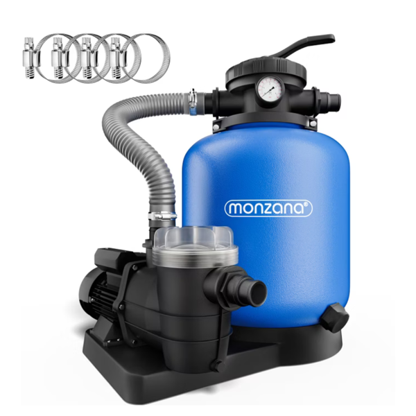 Filtrare cu nisip pentru piscină AQUA cu prefiltru, 13 200 l/h, albastră