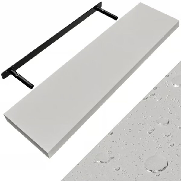 Poliță de perete FIGO + consolă, 90cm, alb