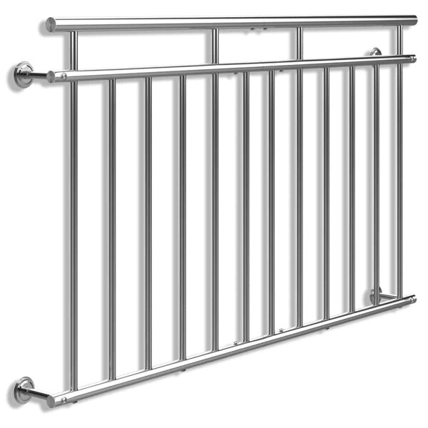 Balustradă franceză pentru fereastră ZOE, 156x90cm, argintiu