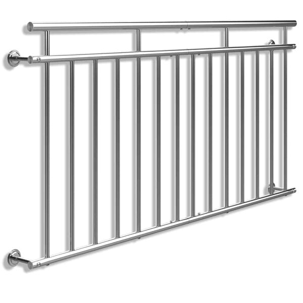 Balustradă franceză pentru fereastră ZOE, 184x90cm, argintiu