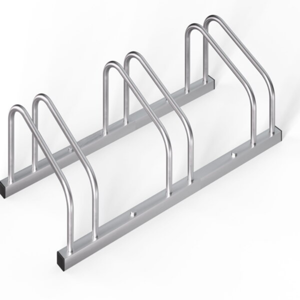 Suport pentru 3 biciclete BIKE, 84x32x27cm, argintiu