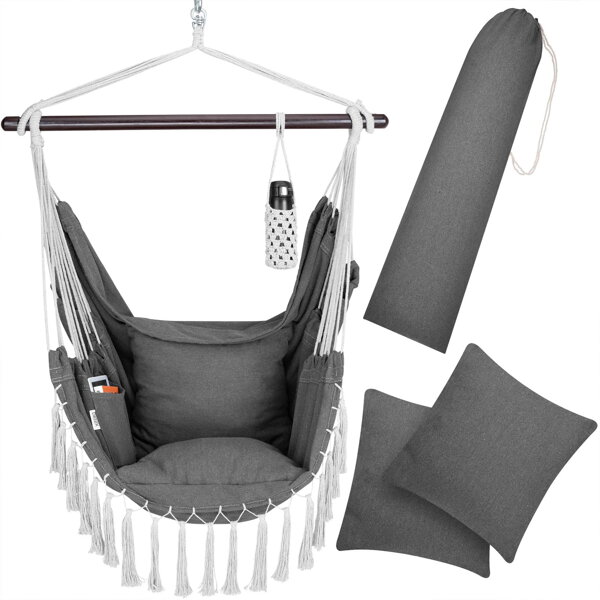 Scaun suspendat MANDY 170x100x150 cm, gri închis  