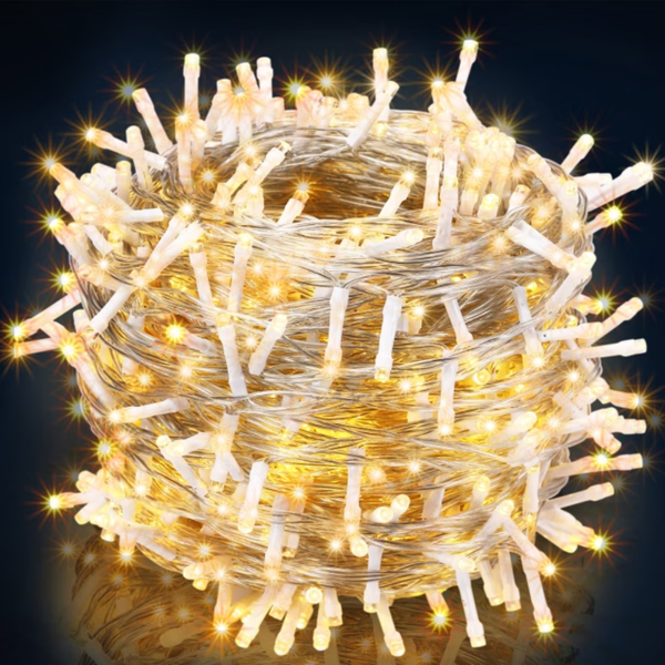 Șir luminos de Crăciun SIMPLE, 60m, alb cald