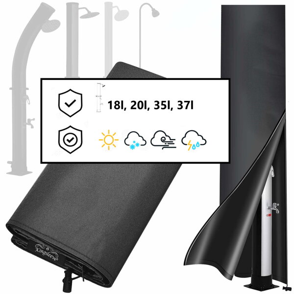 Husă pentru duș solar COVER, 220x70cm, negru