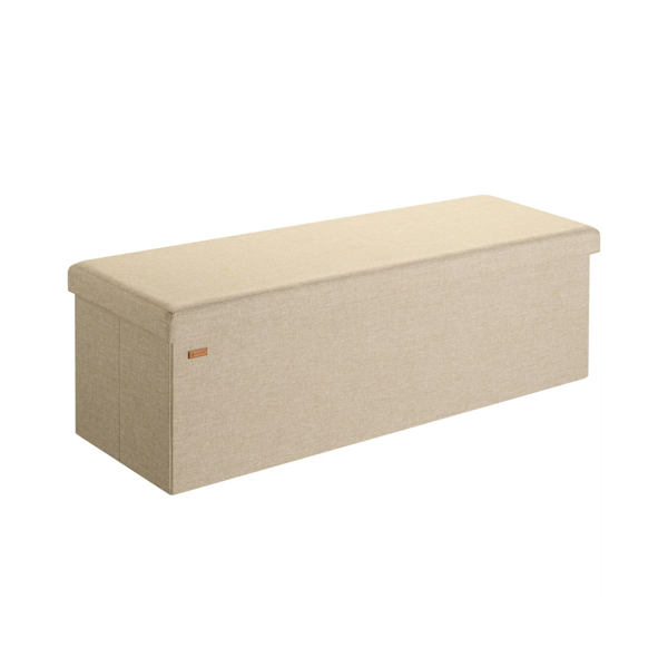 Taburet cu spațiu de depozitare EDMUND 115x38x38 cm, bej