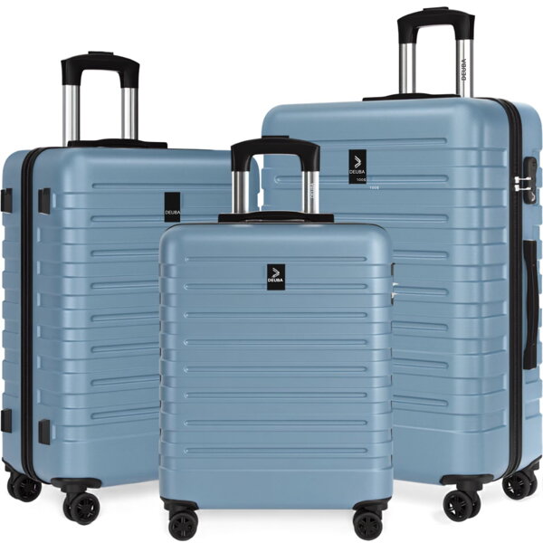 Set de valize rigide NEW YORK, 3 piese, ABS, albastru deschis