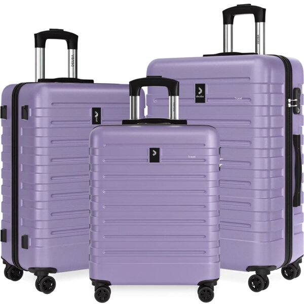 Set de valize rigide NEW YORK, 3 piese, ABS, mov deschis