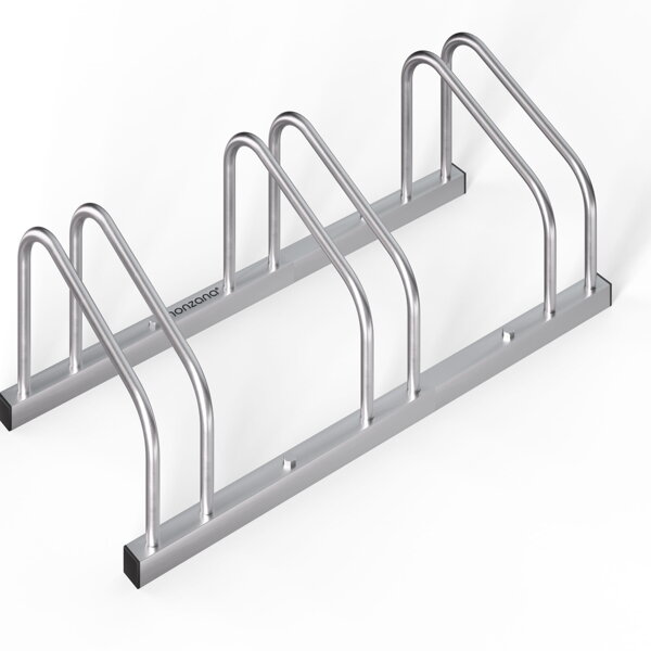 Suport pentru 3 biciclete BIKE, 71x32x27cm, argintiu